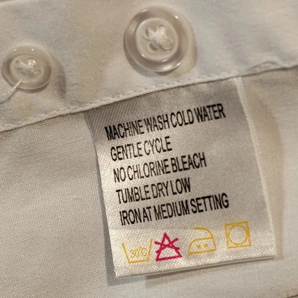 Protocol White Long Sleeve Button  Up Dress Shirt in Size 14 - Picture 4 of 11